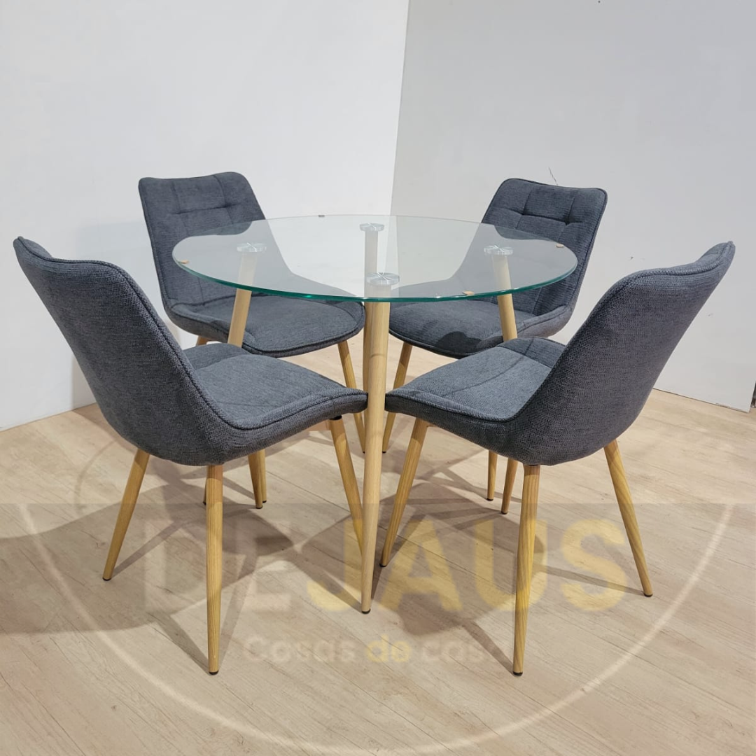 Mesa Lyon Wood con 4 Sillas Tiffany Wood - Imagen 2