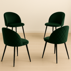 Packs 4 Sillas Tokio Felpa Black