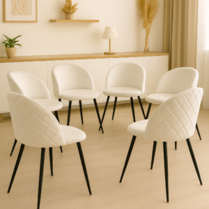 Packs 6 Sillas Tokio Felpa Black