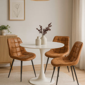 Silla Boton PU Envejecido