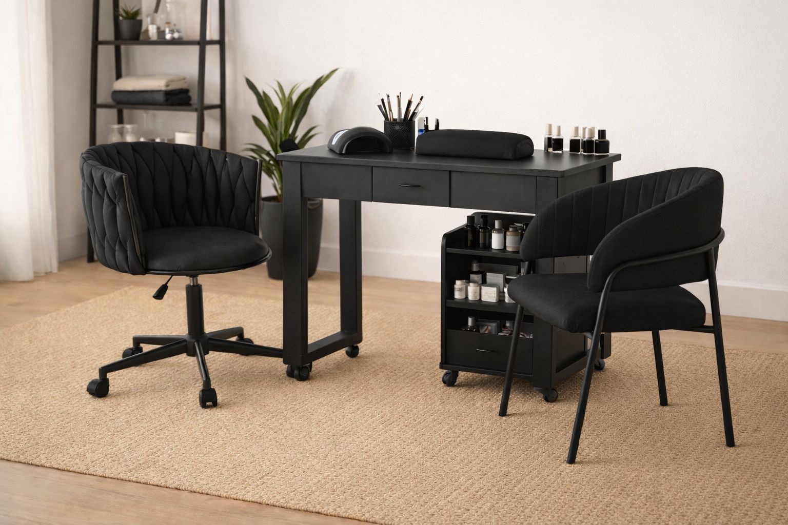 Pack Manicurista Sitial Isa mas Silla Escritorio Monaco Black - Imagen 6