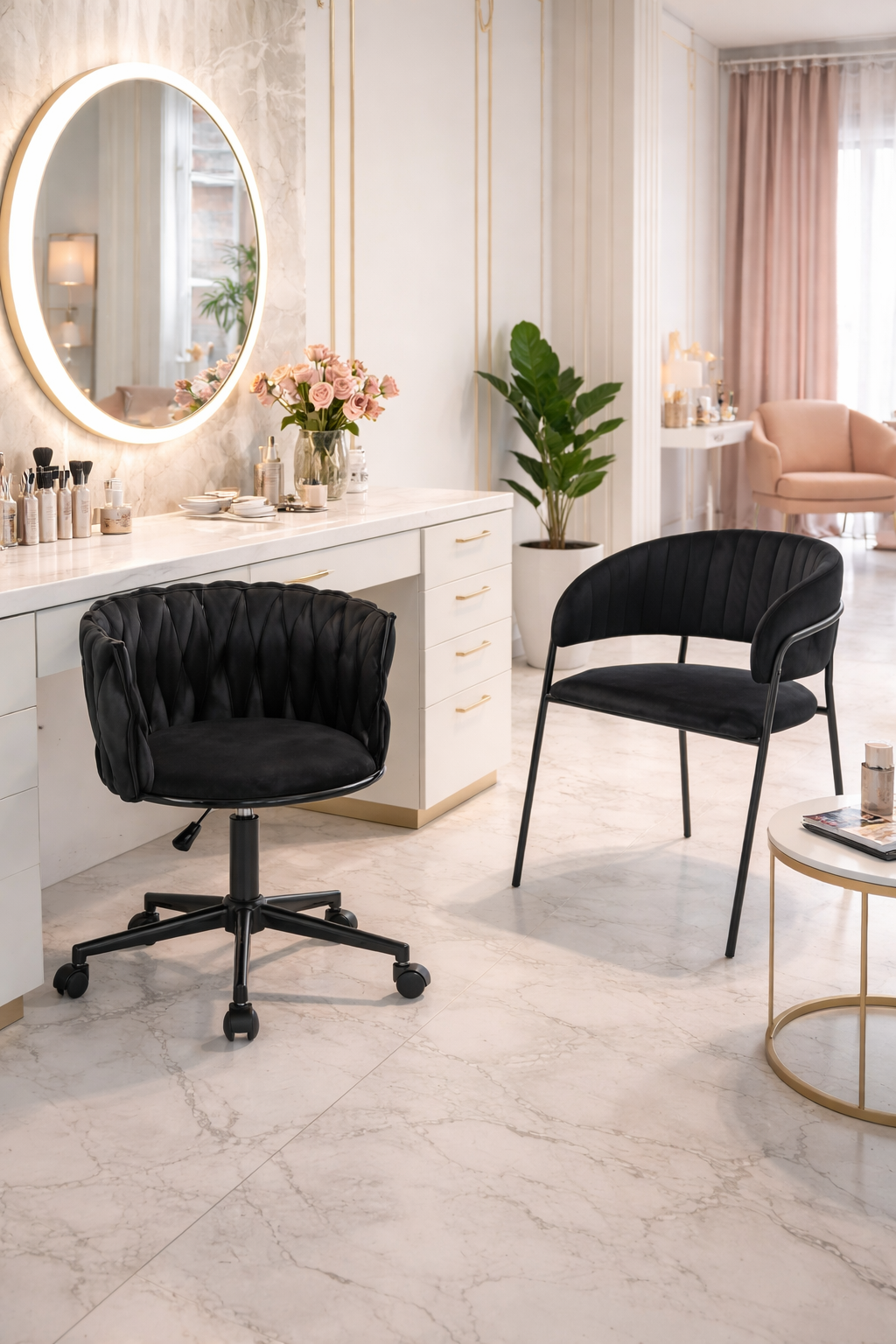 Pack Manicurista Sitial Isa mas Silla Escritorio Monaco Black - Imagen 3