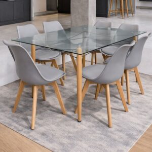 Mesa Charles con 6 Sillas Tulip