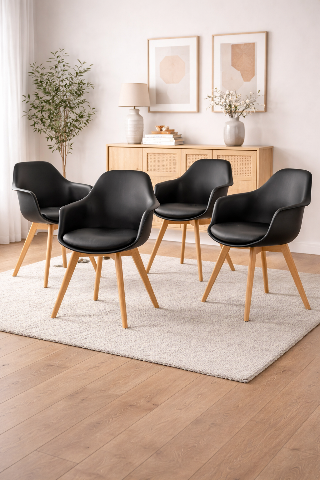 Pack 4 Butacas Tulip Acolchada