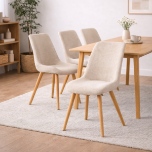 Pack 4 Sillas Tiffany Lino Wood