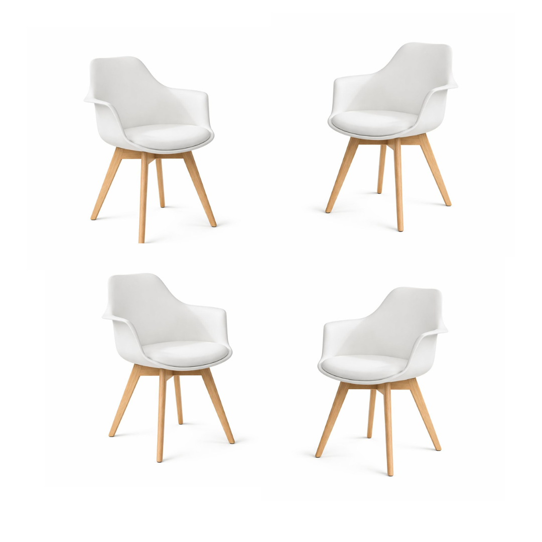 Pack 4 Butacas Tulip Acolchada - Imagen 2