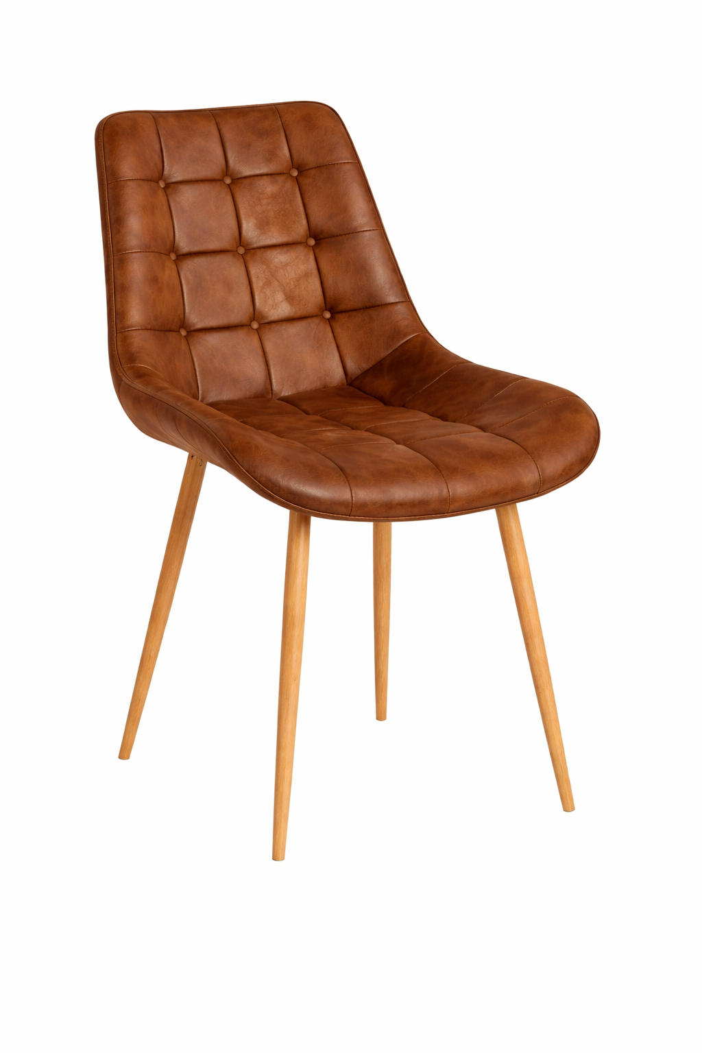 Silla Boton Pu Envejecido Wood - Imagen 2