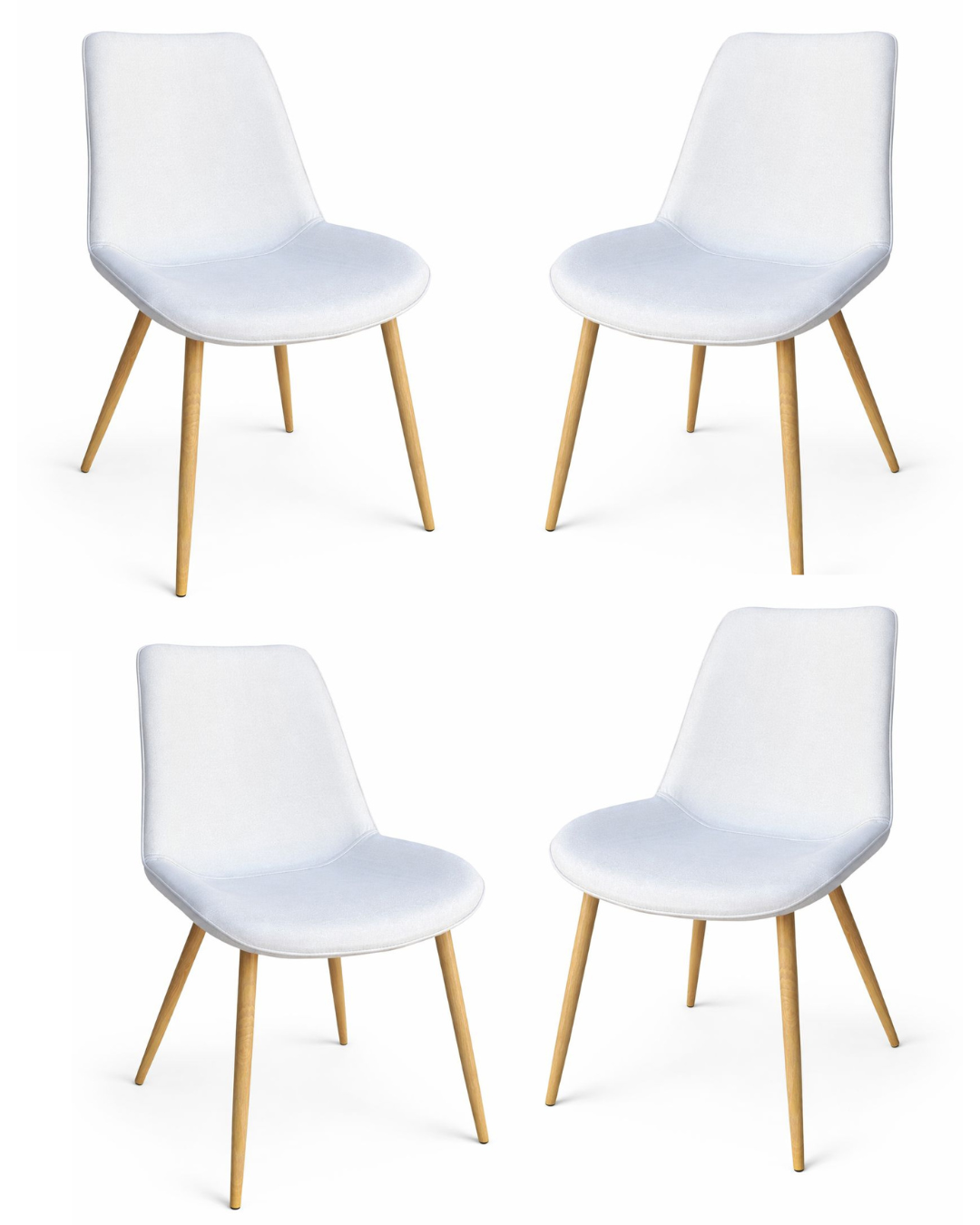 Pack 4 Sillas Tiffany Lino Wood - Imagen 2