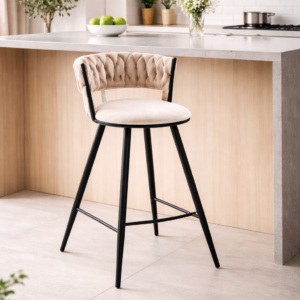 Taburete Mónaco Gold Fijo (66cm Altura al Piso)