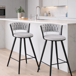 Pack 2 Taburete Mónaco Gold Fijo (66cm Altura al Piso)