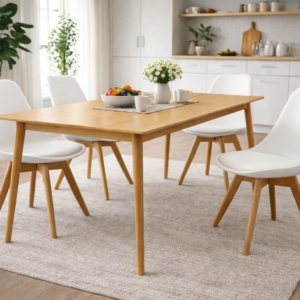 Mesa Vema Rectangular con 4 Silla Tulip