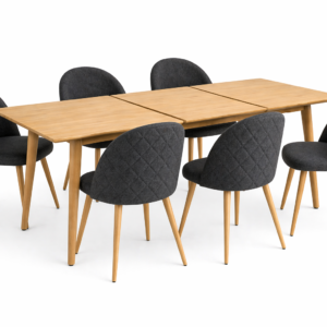 Mesa de comedor expandible Zeus Wood 6 sillas tokio lino arpi wood