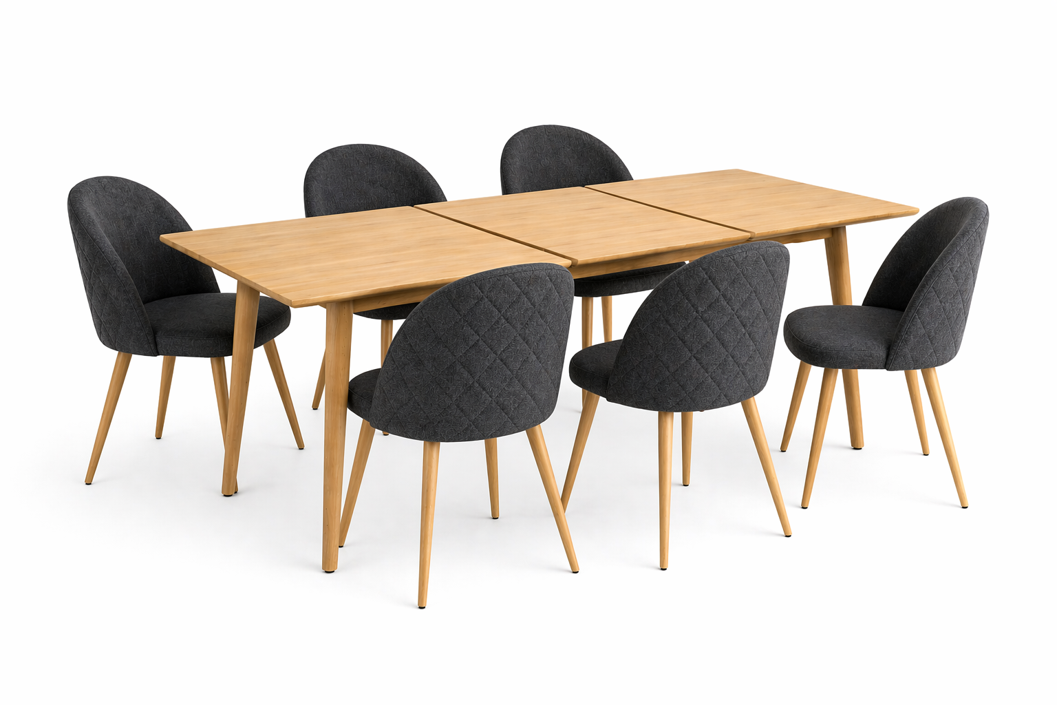 Mesa de comedor expandible Zeus Wood 6 sillas tokio lino arpi wood