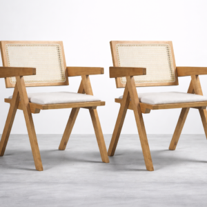 Set 2 Sitial Chandigarth Acolchado Lino