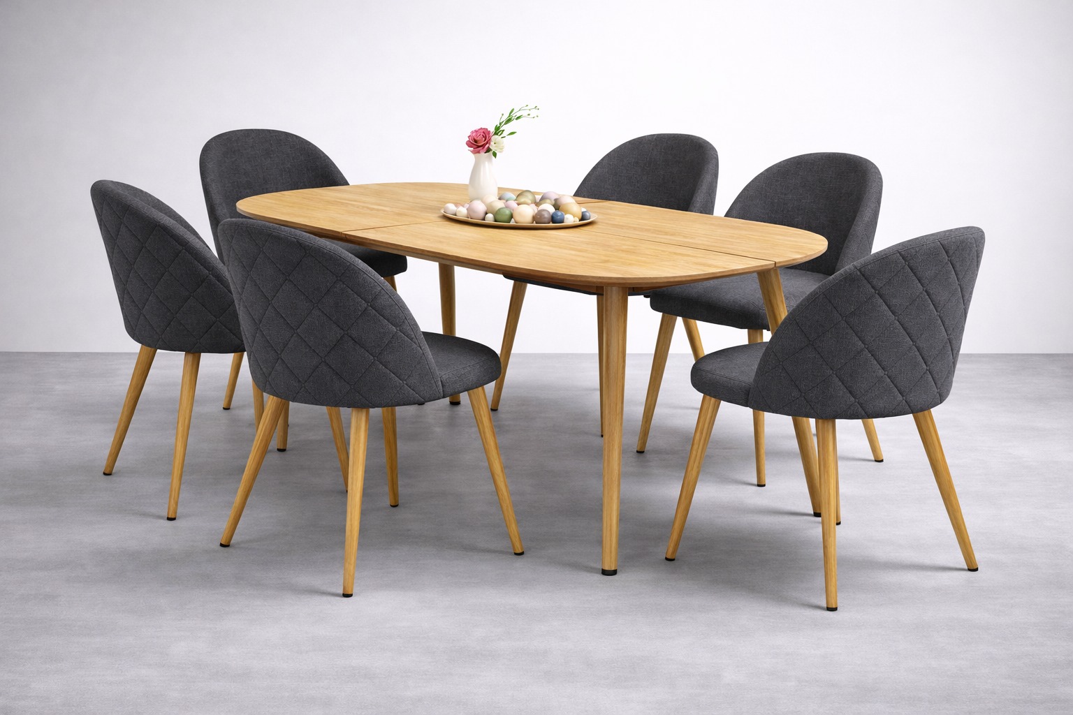 Mesa de Comedor Expandible wood 6 Sillas Tokio Lino Arpi Wood - Imagen 3