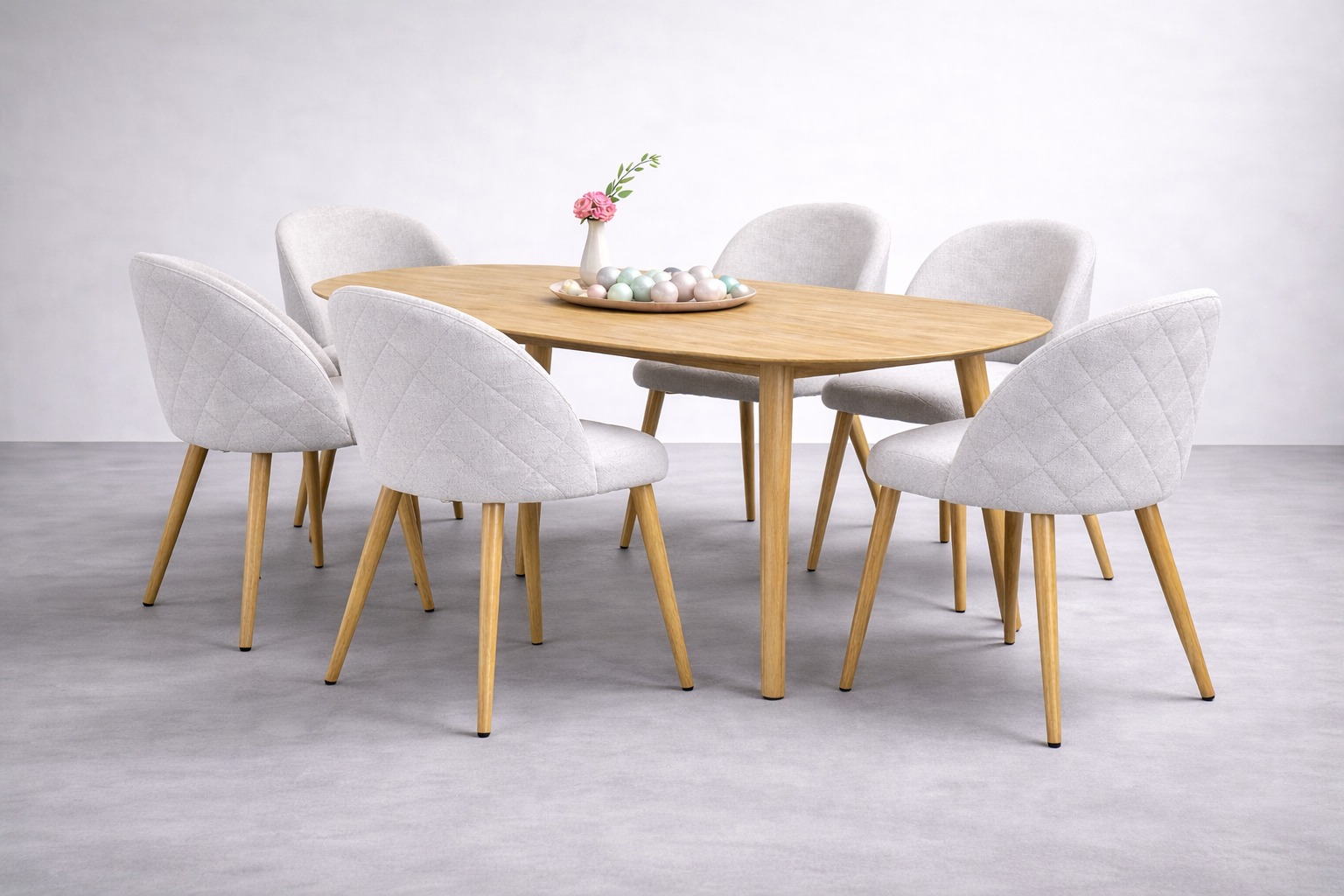 Mesa de Comedor Expandible wood 6 Sillas Tokio Lino Arpi Wood - Imagen 2