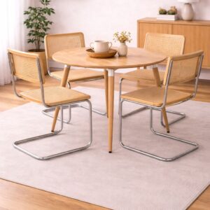 Mesa de comedor Vema Redonda con 4 sillas breuer