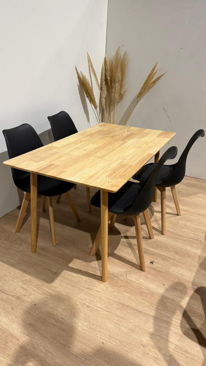Mesa Vema Rectangular con 4 Silla Tulip - Imagen 5