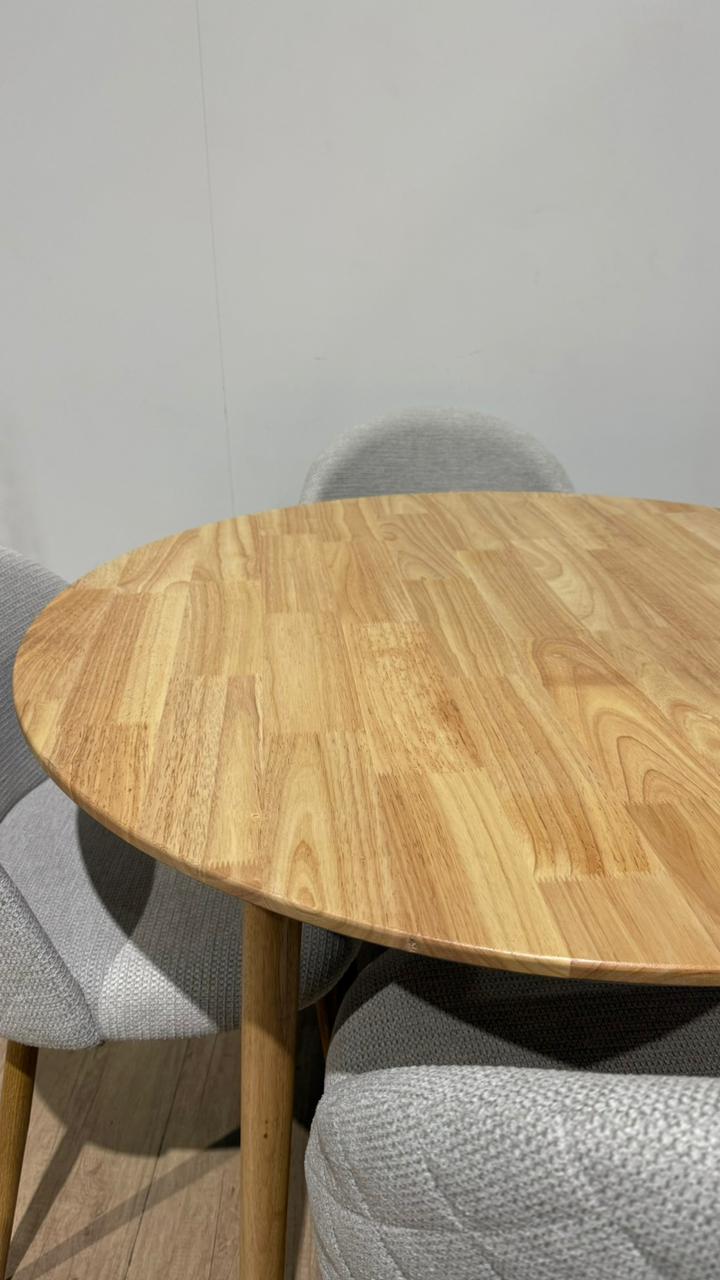 Mesa De Comedor Vema Redonda con 4 Sillas Fresno Natural - Imagen 3