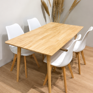 Mesa Vema Rectangular con 4 Silla Tulip