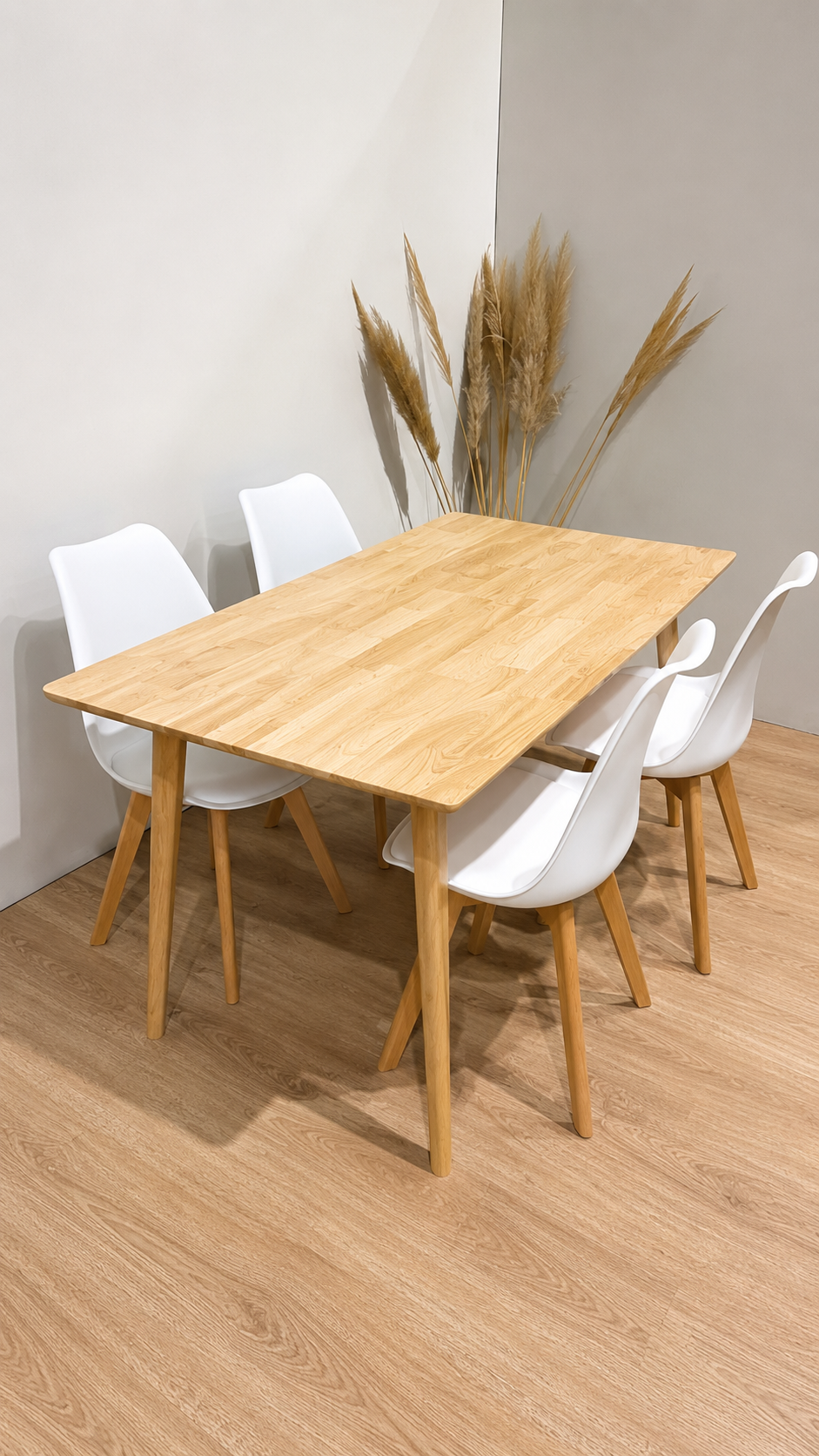 Mesa Vema Rectangular con 4 Silla Tulip