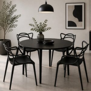 Mesa de Comedor Vema Redonda con 4 Sillas Master