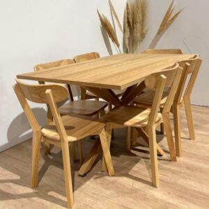 Comedor Madera 6 Sillas Fresno con Mesa Warwick Rectangular Wood