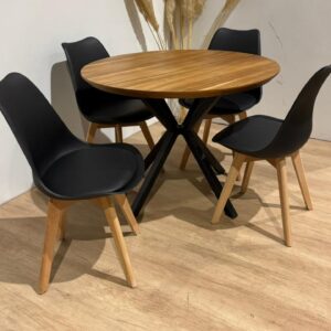 Mesa Nordica Redonda X con 4 Sillas Tulip