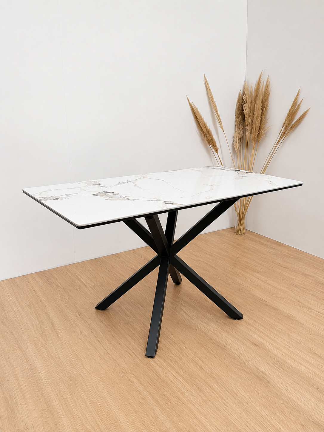 Mesa Rectangular Warwick Stone con 6 Silla Tokio Felpa Black - Imagen 6