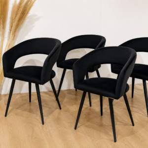 Pack x4 Sitiales Diana Felpa Black