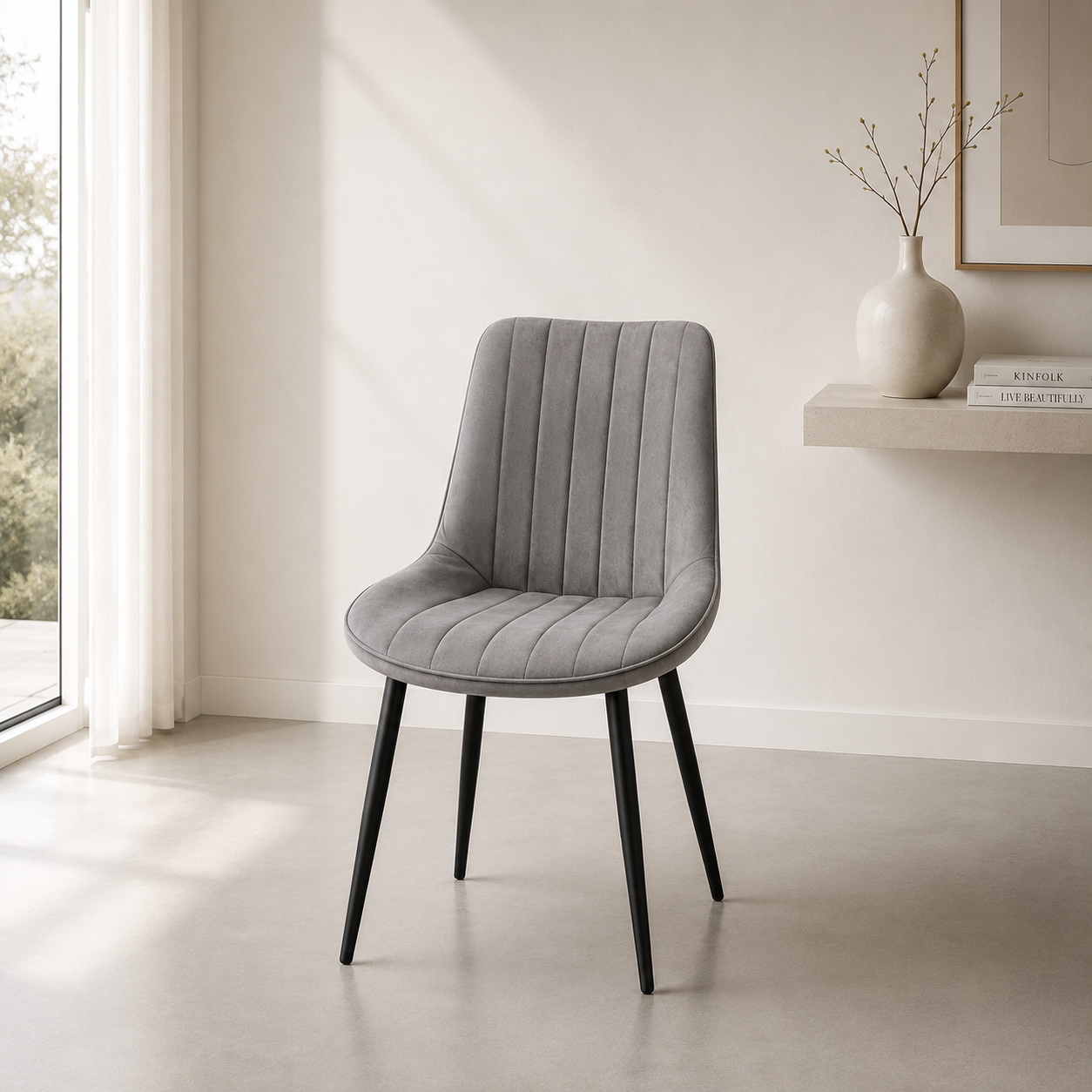 Silla Luxury Felpa Black - Imagen 2