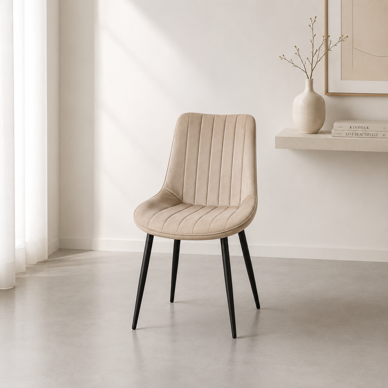 Silla Luxury Felpa Black - Imagen 3
