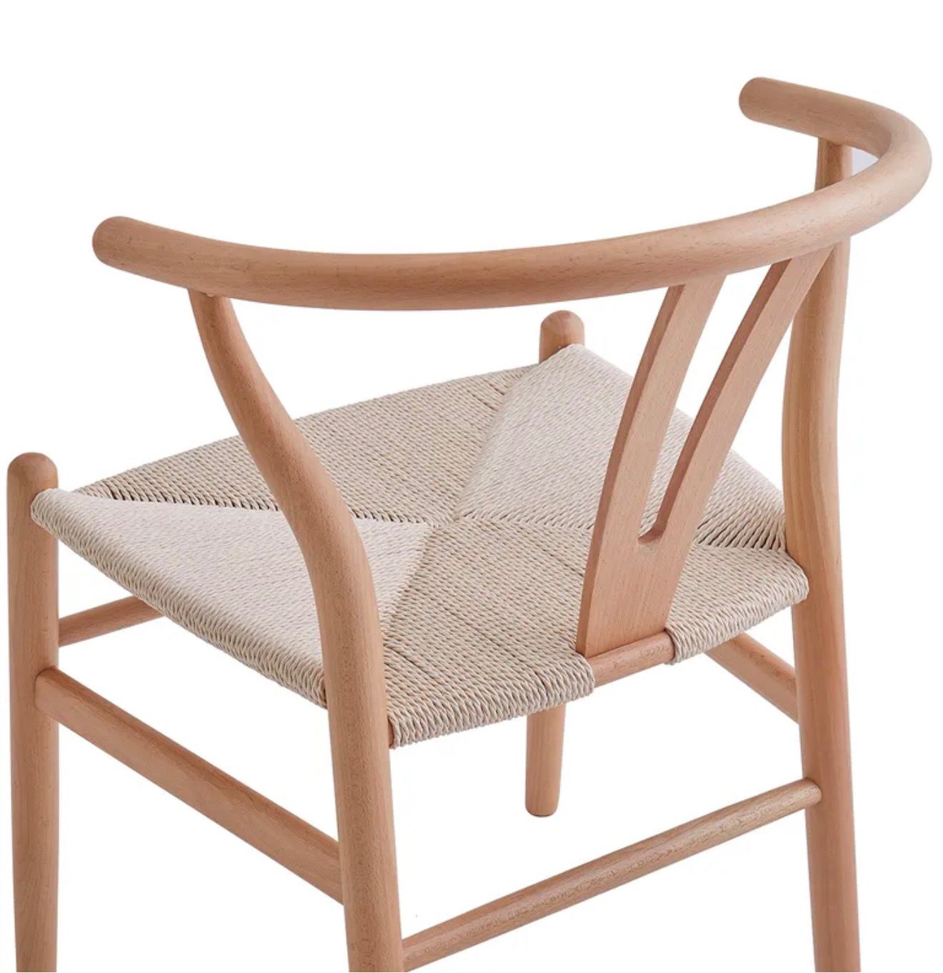 Mesa Rectangular Yarda Wood con 4 Sillas Wishbone Madera - Imagen 5