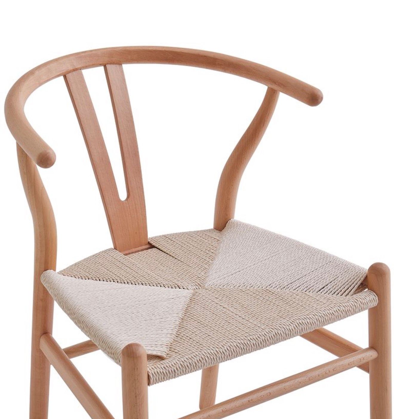 Mesa Rectangular Yarda Wood con 4 Sillas Wishbone Madera - Imagen 6