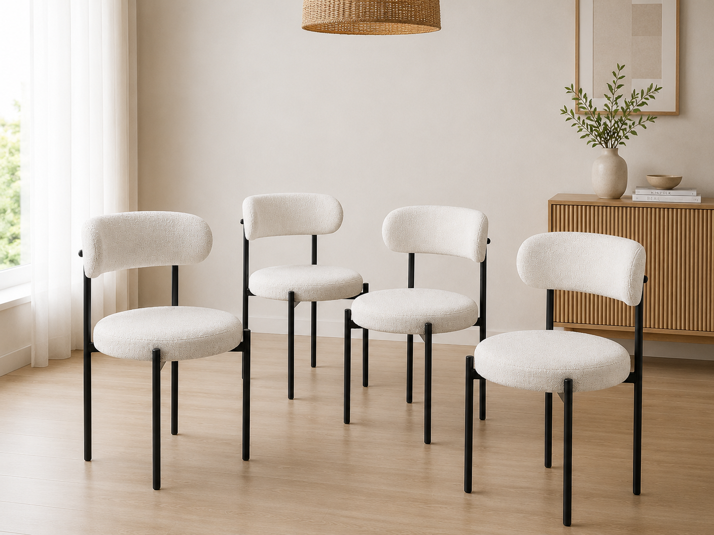 Pack de 4 Silla Oslo Lino Arpi Black