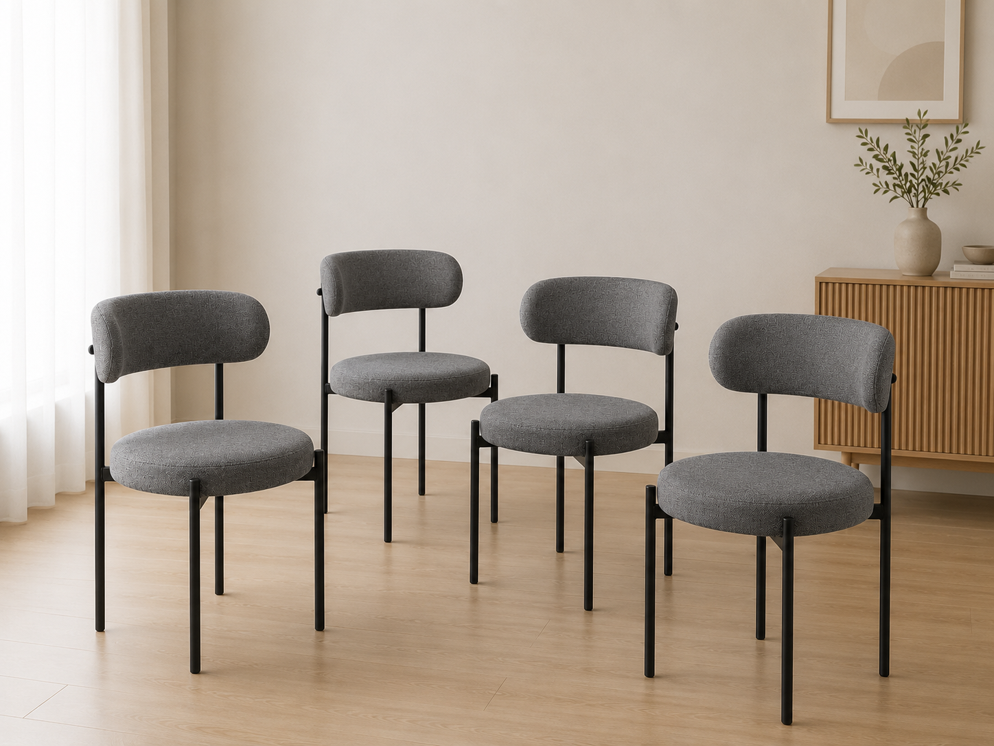 Pack de 4 Silla Oslo Lino Arpi Black - Imagen 5